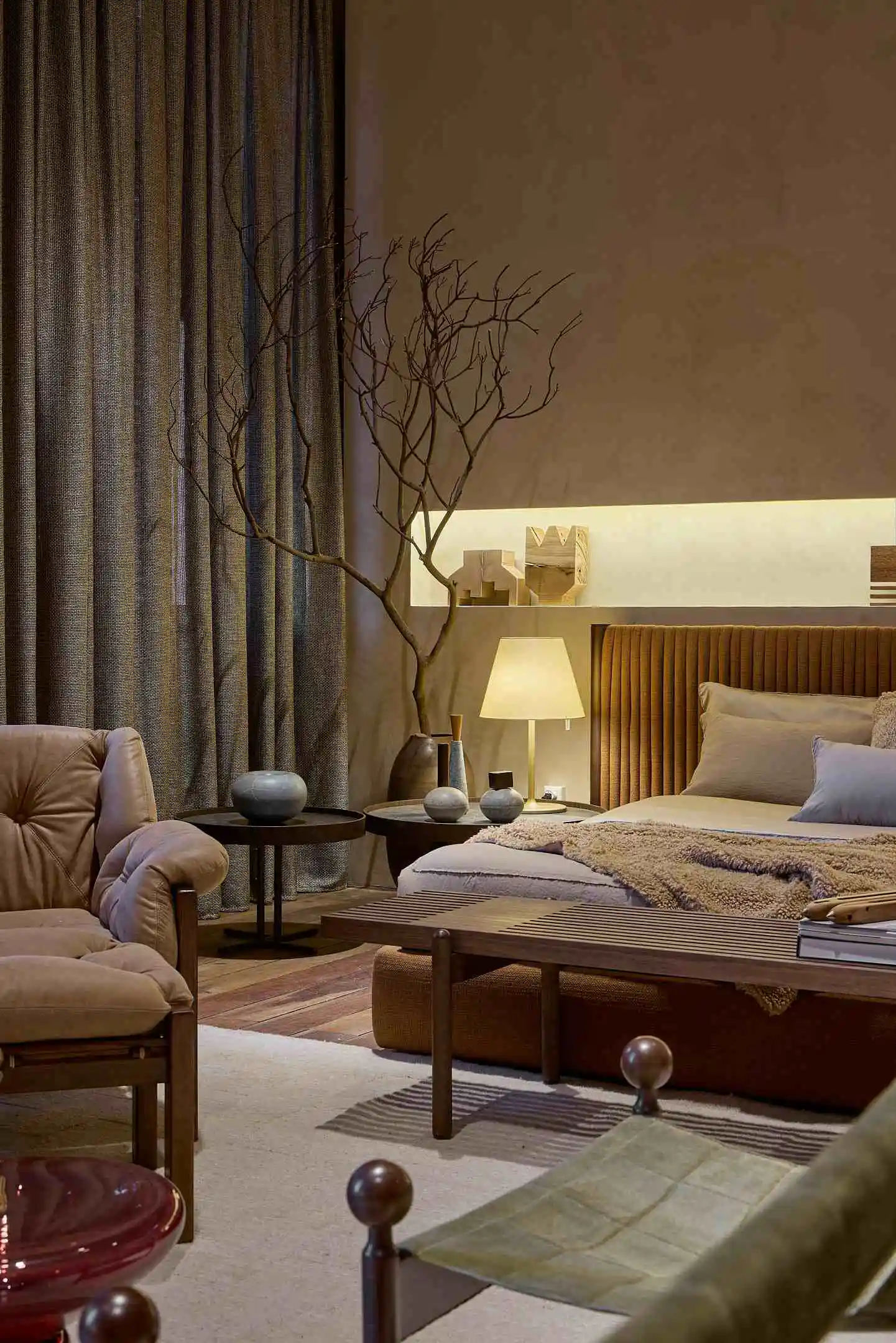 cortina de tecido rústico