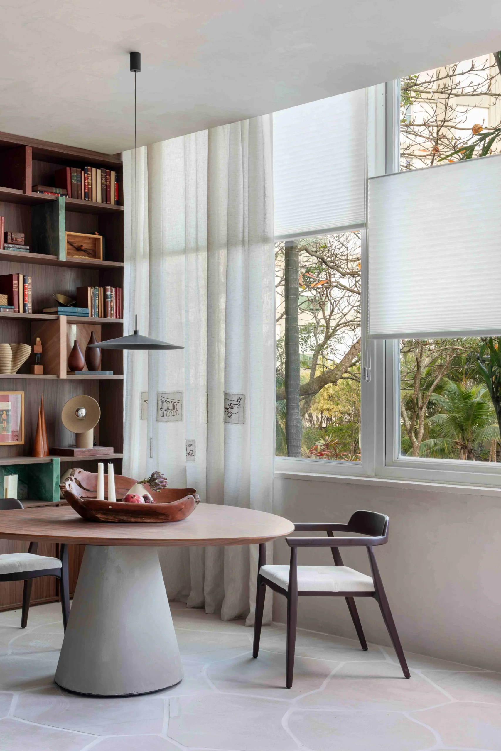 cortina duette e de tecido