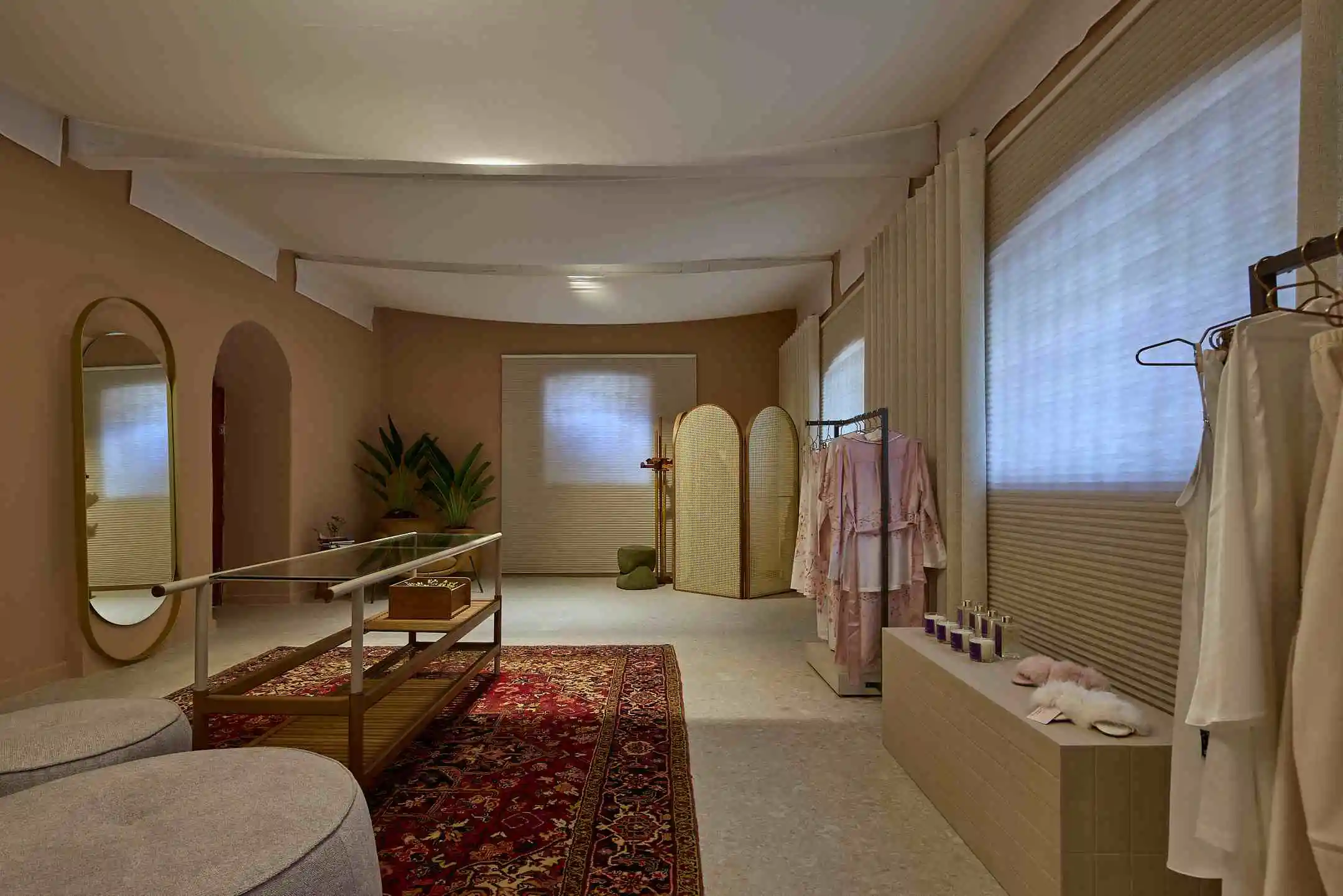 Cortina Duette em closet